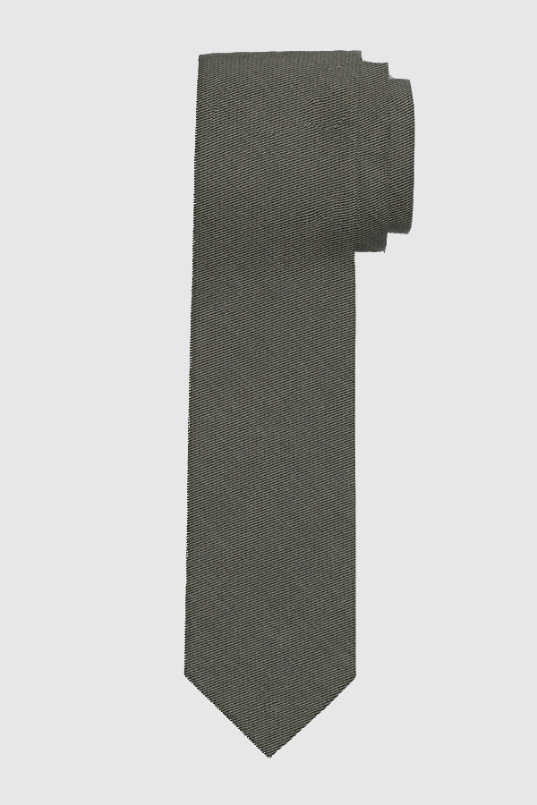 SILK BLEND TIE OLYMP - 47 KHAKI